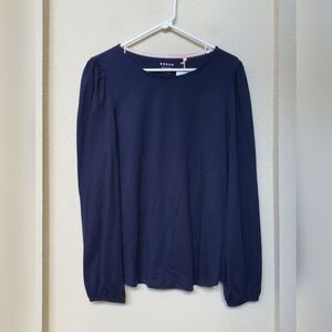 Boden Women's Navy Elastic Sleeve Top.  Size 14.  NWT